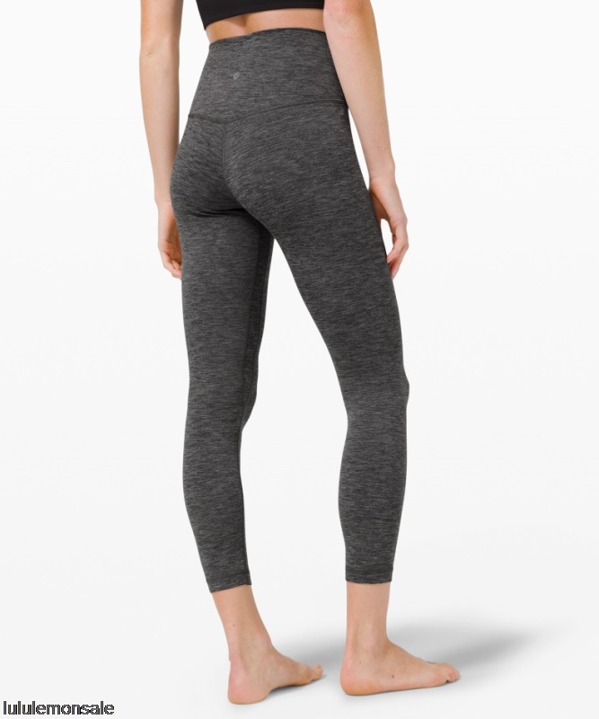 Lululemon Damen DELULU020 | Schwarz Meliert Align Hochhaushose 25